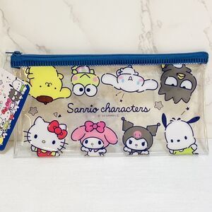 NEW! Sanrio Characters Glitter Pouch zipper bag/ Hello Kitty, My Melody…